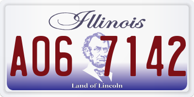 IL license plate A067142