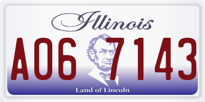 IL license plate A067143