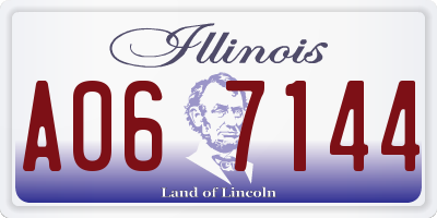 IL license plate A067144
