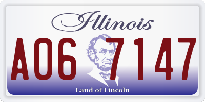 IL license plate A067147