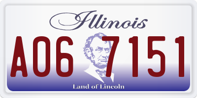 IL license plate A067151