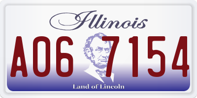 IL license plate A067154