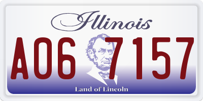 IL license plate A067157
