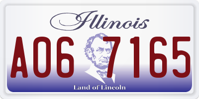 IL license plate A067165