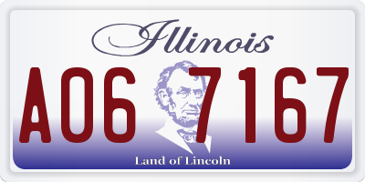 IL license plate A067167