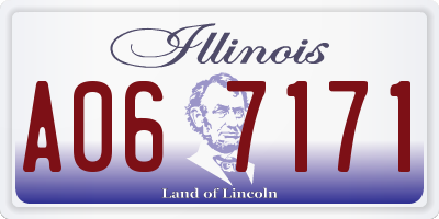 IL license plate A067171