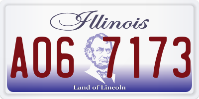 IL license plate A067173