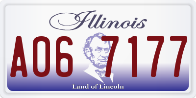 IL license plate A067177