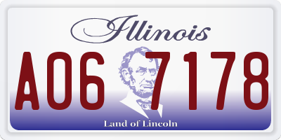 IL license plate A067178