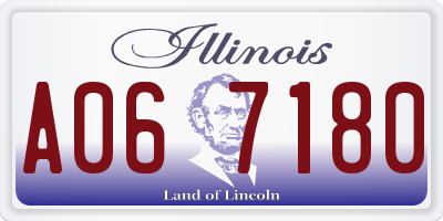 IL license plate A067180