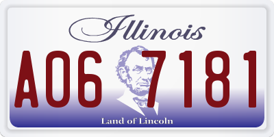 IL license plate A067181