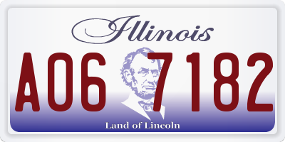 IL license plate A067182