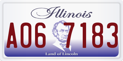 IL license plate A067183