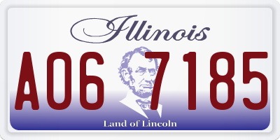 IL license plate A067185