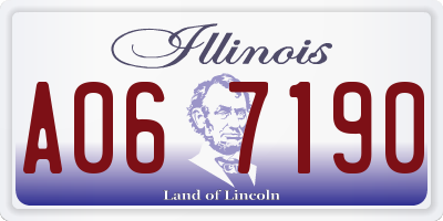 IL license plate A067190