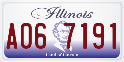 IL license plate A067191