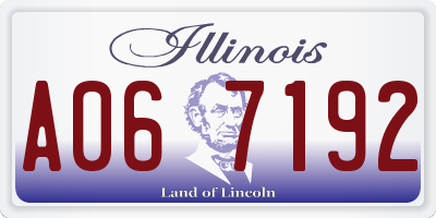 IL license plate A067192