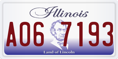 IL license plate A067193
