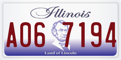 IL license plate A067194