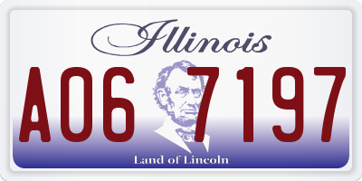 IL license plate A067197