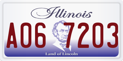 IL license plate A067203