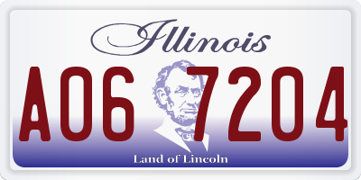 IL license plate A067204