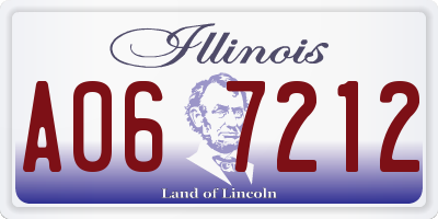 IL license plate A067212
