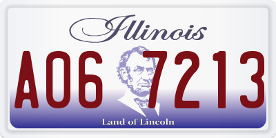 IL license plate A067213