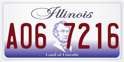 IL license plate A067216