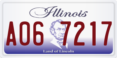 IL license plate A067217