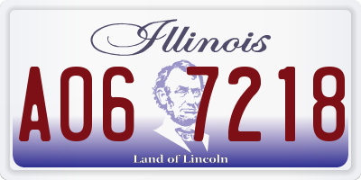 IL license plate A067218