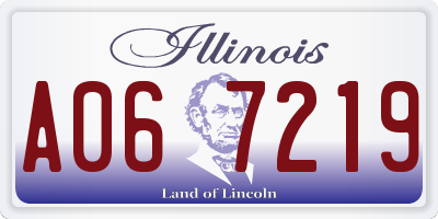 IL license plate A067219