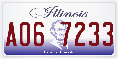 IL license plate A067233