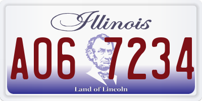IL license plate A067234