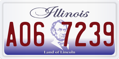 IL license plate A067239