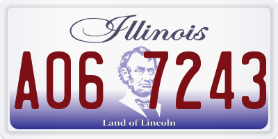 IL license plate A067243