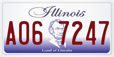IL license plate A067247