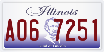 IL license plate A067251