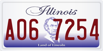 IL license plate A067254
