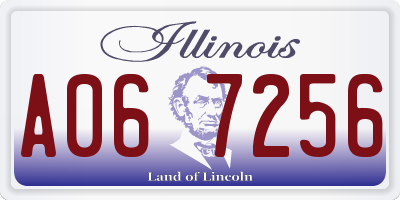 IL license plate A067256