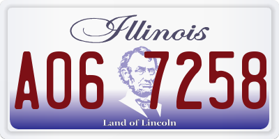 IL license plate A067258