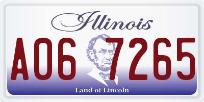 IL license plate A067265