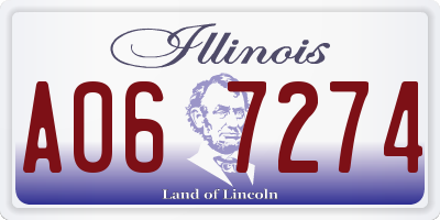 IL license plate A067274