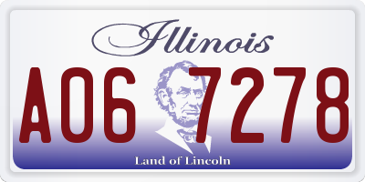 IL license plate A067278
