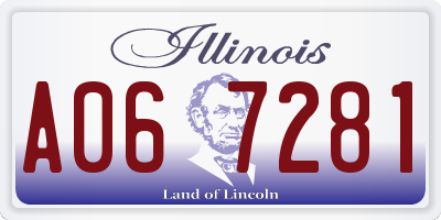 IL license plate A067281