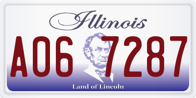 IL license plate A067287