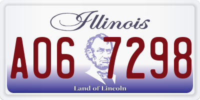IL license plate A067298