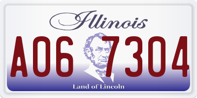 IL license plate A067304