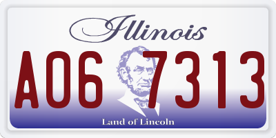 IL license plate A067313