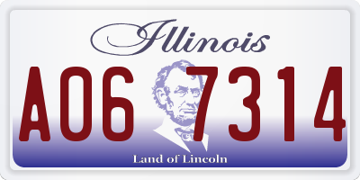 IL license plate A067314